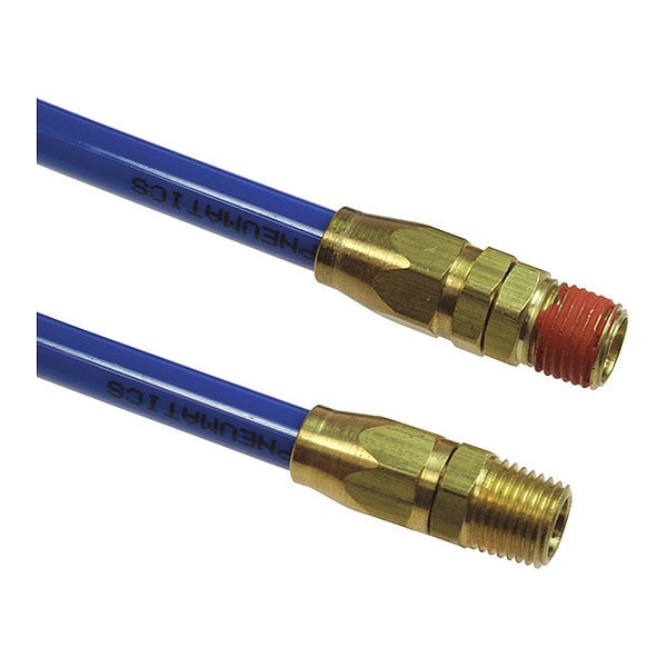Flexcoil 1/4" ID x 50' 1/4" MPT Rdg/Swivel Blue