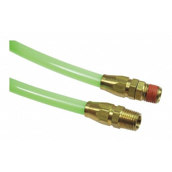 Flexcoil 1/4" ID x 50' 1/4" MPT Rdg/Swivel Green