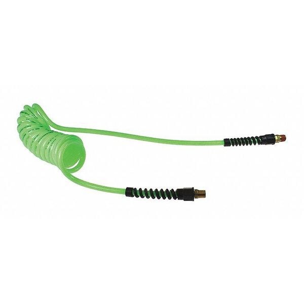 Flexcoil 1/4" ID x 50' 1/4" MPT Rdg/Swivel Green