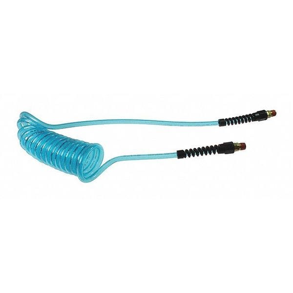 Flexcoil 1/4" ID x 50' 1/4" MPT Swivel Transparent Blue