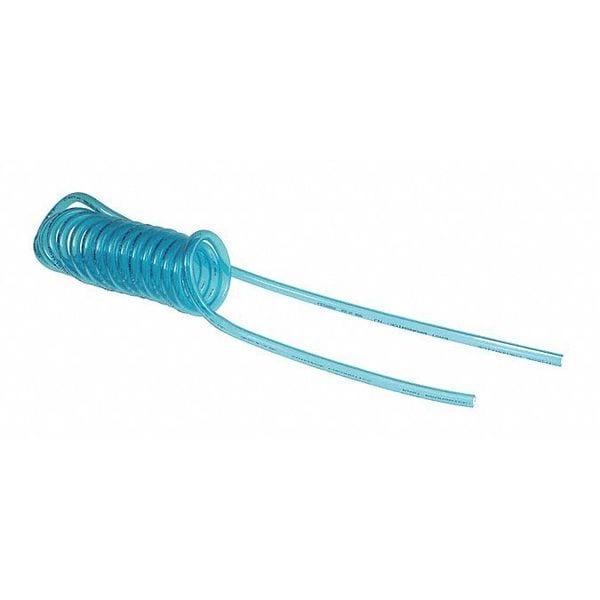 Flexcoil 1/4" ID x 50' No Fittings Transparent Blue