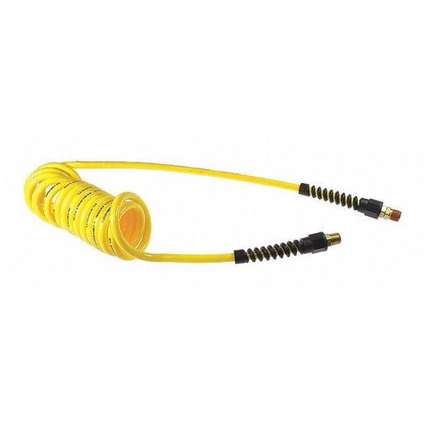 Flexcoil 1/4" ID x 50' 1/4" MPT Rdg/Swivel Yellow