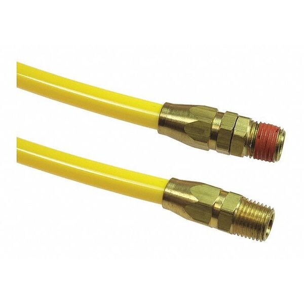 Flexcoil 1/4" ID x 50' 1/4" MPT Rdg/Swivel Yellow