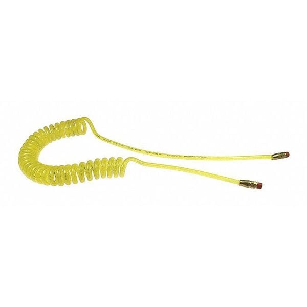 Flexeel Coil 3/8" ID x 15' Swivel Transparent Yellow