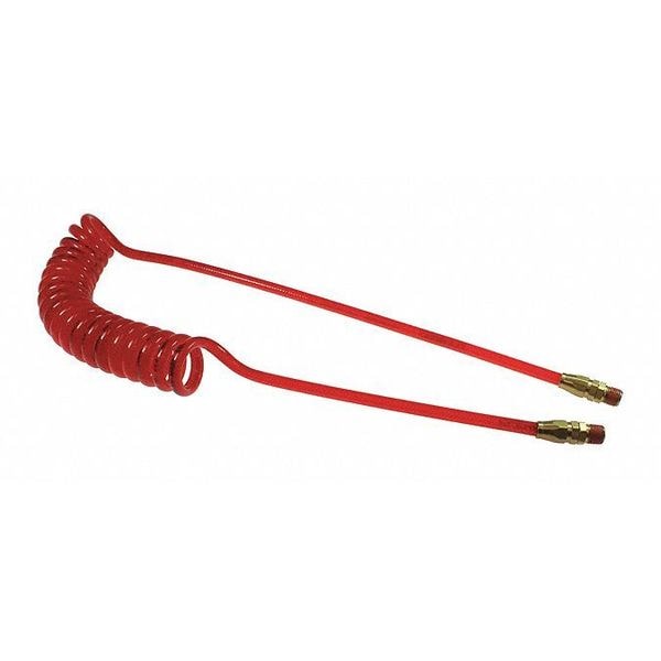 Flexeel Coil 3/8" ID x 20 Swivel Transparent Red