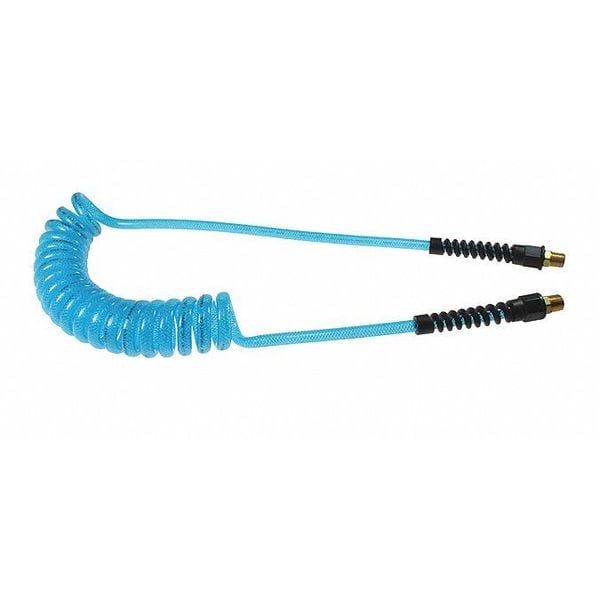 FlexeelCoil 3/8" ID x 25' 1/4" MPT Rigd Blue