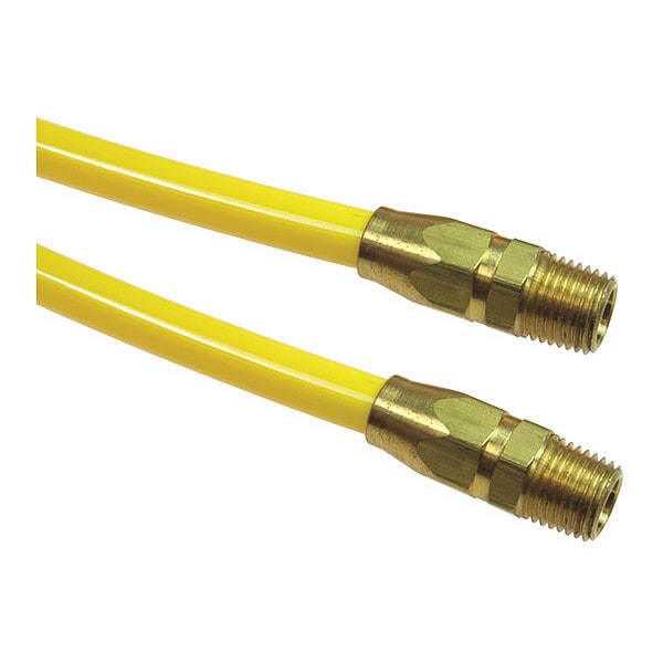 Flexcoil 1/4" ID x 50' 1/4" MPT Rigid Yellow