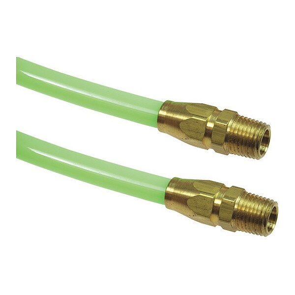 Flexcoil 1/4" ID x 50' 1/4" MPT Rigid Green