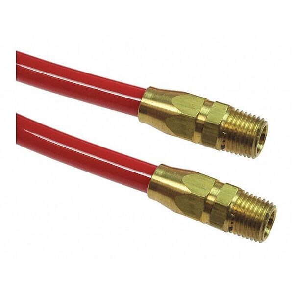 Flexcoil 1/4" ID x 50' 1/4" MPT Rigid Red