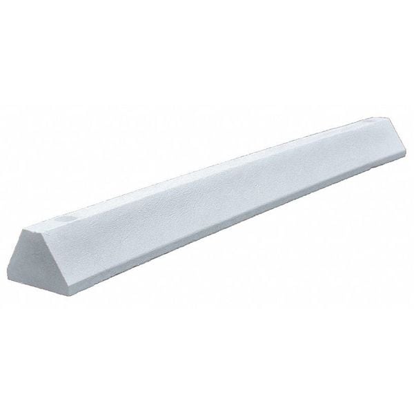 Parking Block, Stndr, 4 ft., White, Spikes