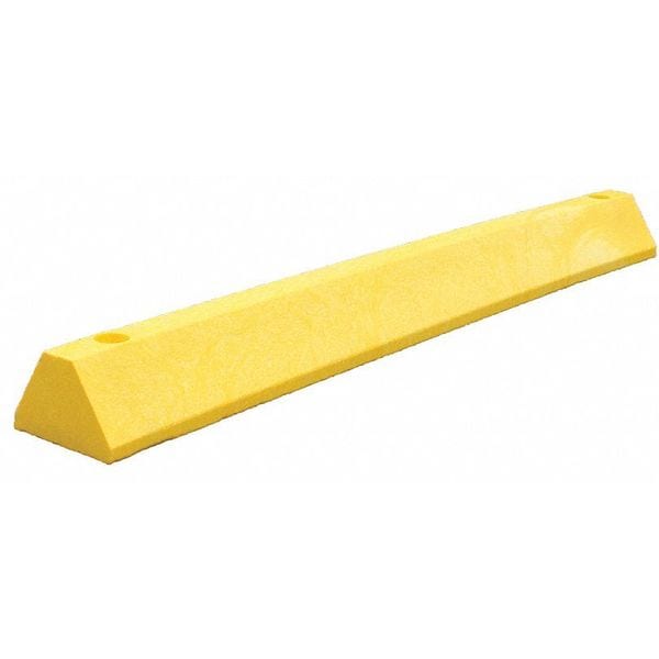 Parking Block, Standard, 4 ft., Yellow, Lags