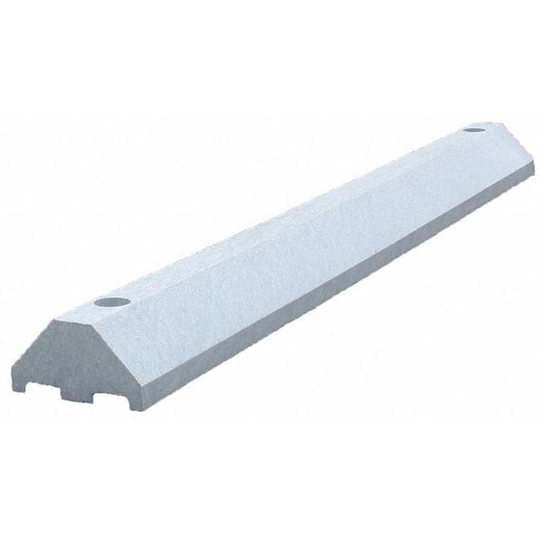 Parking Blocks, 3 in Height, 4 ft Length, Ultra Gray