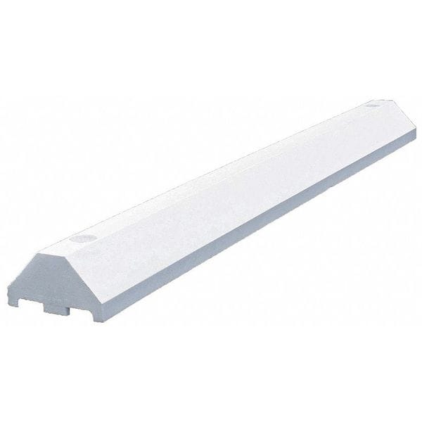 Parking Blocks, 3 in Height, 4 ft Length, Ultra White