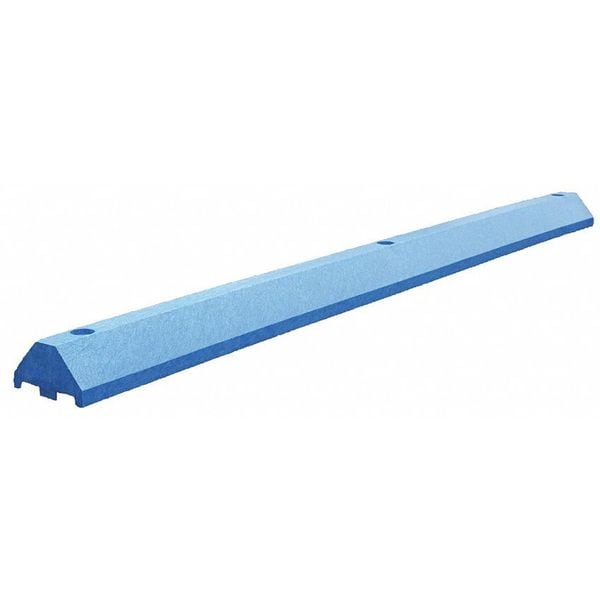 Parking Blocks, 3 in Height, 6 ft Length, Ultra Blue