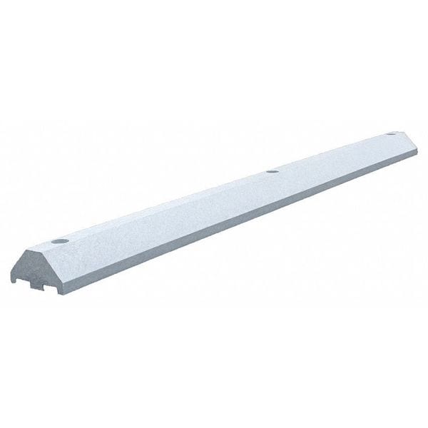 Parking Blocks, 3 in Height, 6 ft Length, Ultra Gray