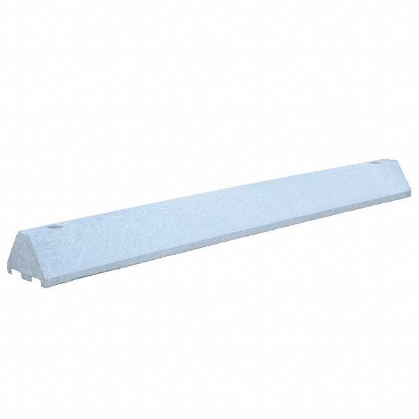 Parking Blocks, 4 in Height, 4 ft Length, Ultra Gray