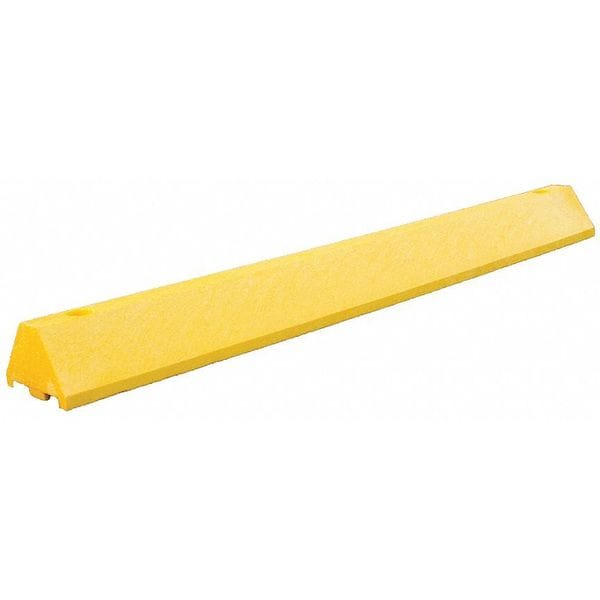 Parking Blocks, 4 in Height, 4 ft Length, Ultra Yellow