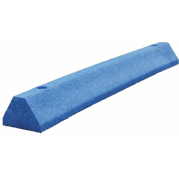 Parking Block, Deluxe, 4 ft, Blue, Lags