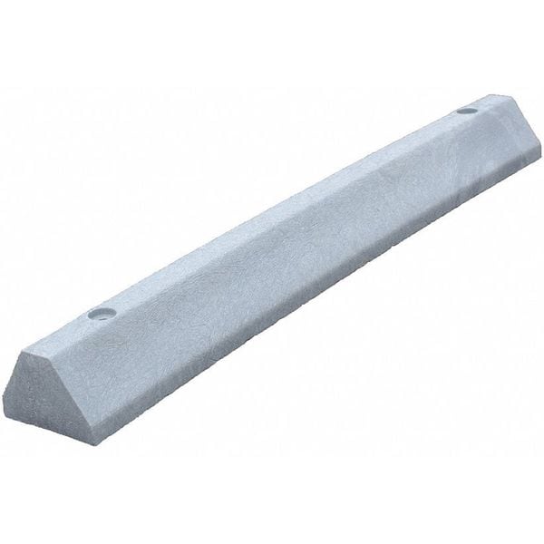 Parking Block, Deluxe, 4 ft., Gray, Lags