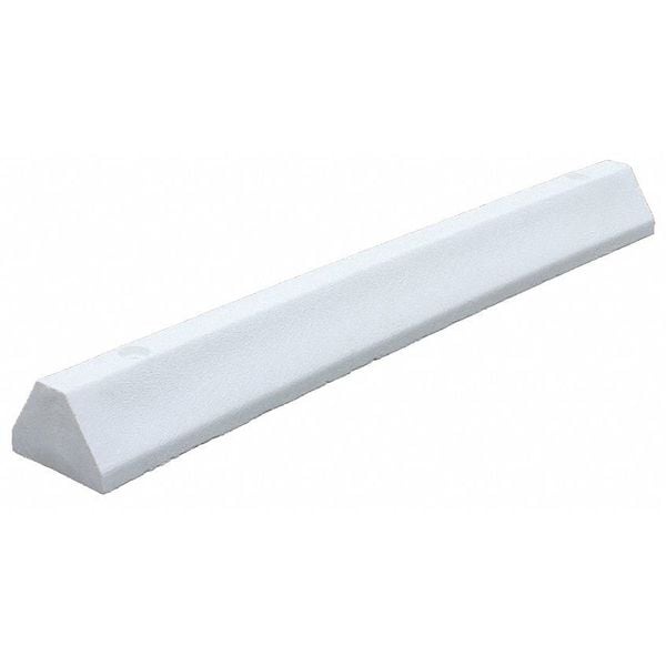 Parking Block, Deluxe, 4 ft., White, Lags