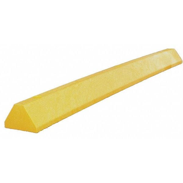 Parking Block, Deluxe, 6 ft., Yellow, Lags