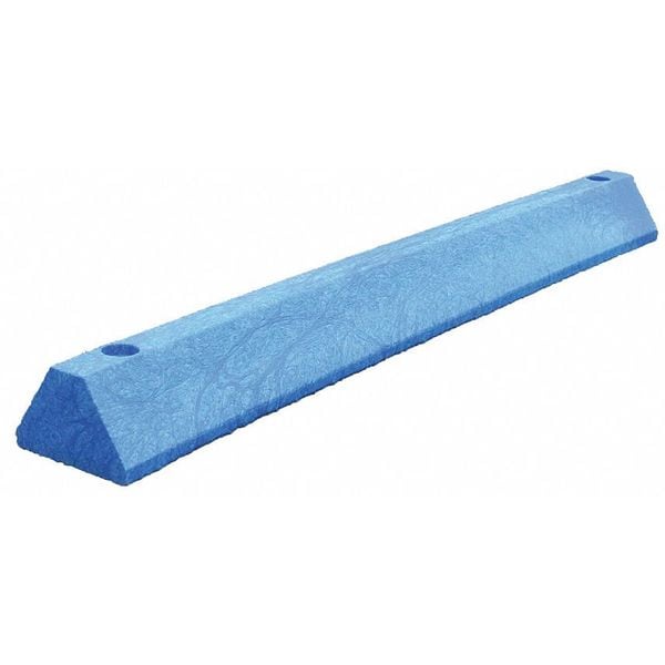 Parking Block, Standard, 4 ft., Blue, Lags