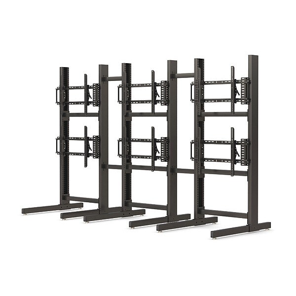Six LED Monitor Floor Stand