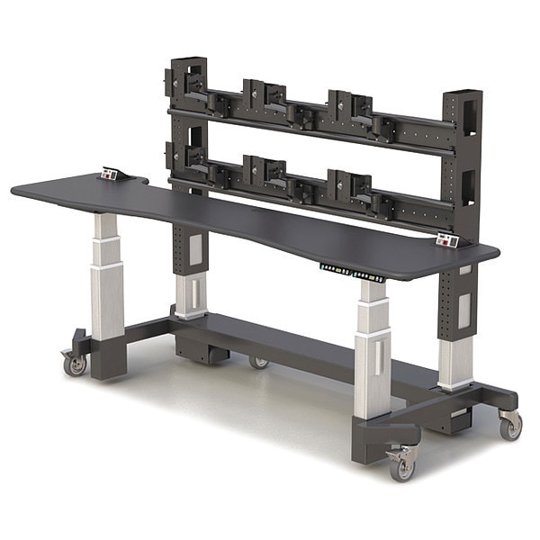 Adjustable Sit Stand Up Security Desk