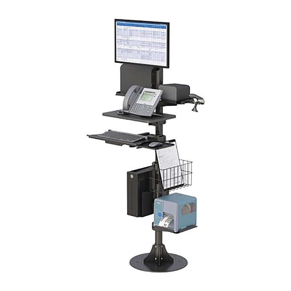 Stationary Pole Mount Computer Stand