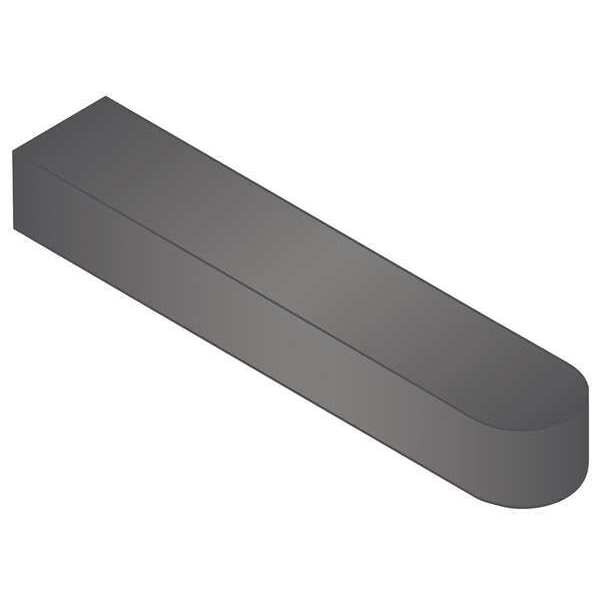 Undersized Machine Key, Round End, Carbon Steel, Plain, 65 mm L, 18 x 11 mm Sq