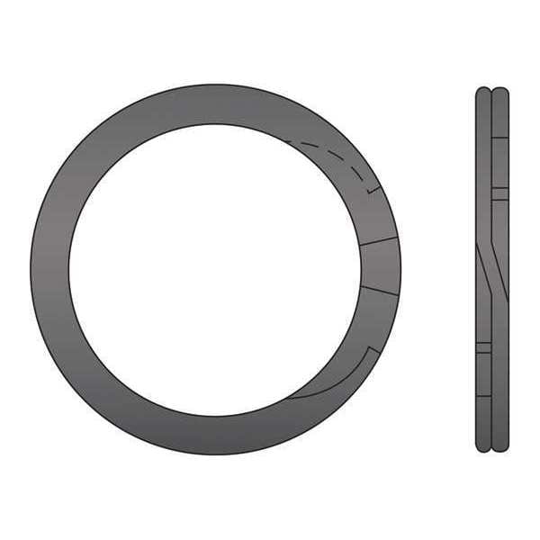 External Retaining Ring, Steel Plain Finish, 4-1/2 in Shaft Dia