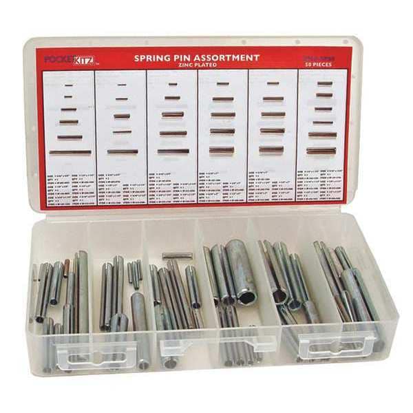 Spring Pin, ZC Assort, 50pcs.