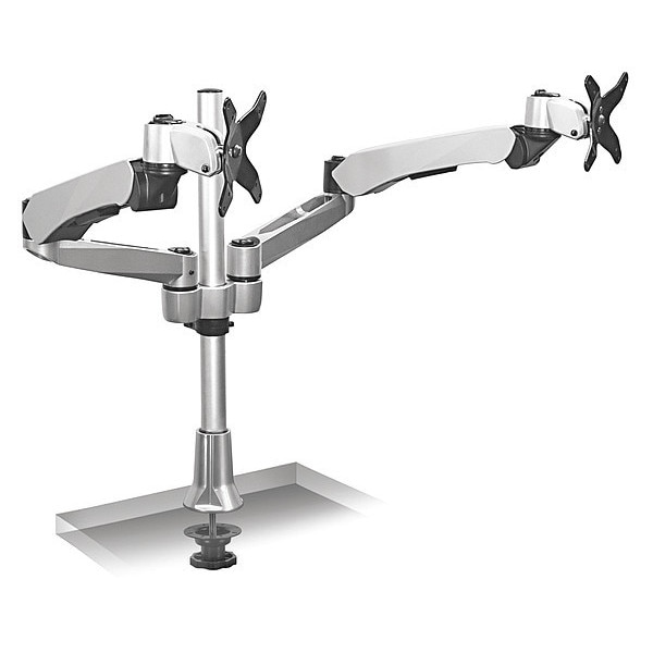 Height Adjustable Dual Monitor Desk Moun