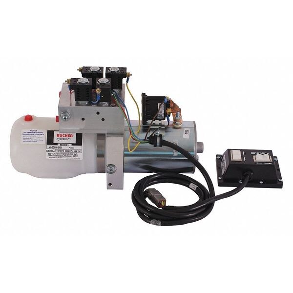 4-Way/3-Way DC Power Unit-Electric Controls Horizontal 0.75 gallon Reservoir