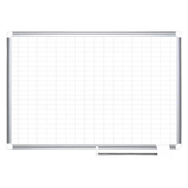 12"x24" Magnetic Planning Dry Erase Board, Aluminum Frame, Dry Erase Height: 12"