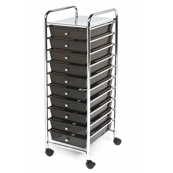 Organizer Cart, 10-Drawer, Black