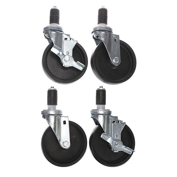Caster Kit, Med Duty 1-1/4" Exp Stem Cas