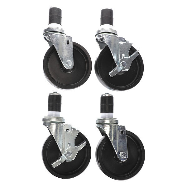 Caster Kit, Med Duty 1-1/2" Exp Stem Cas