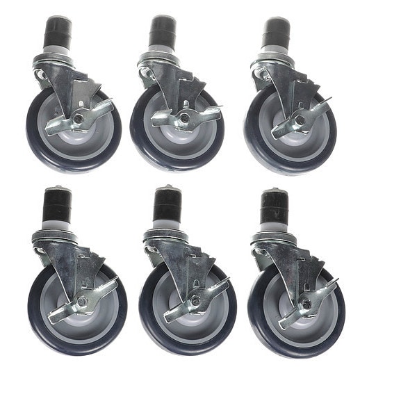 Caster Kit, Med Duty 1-5/8" Exp, Stem Cas