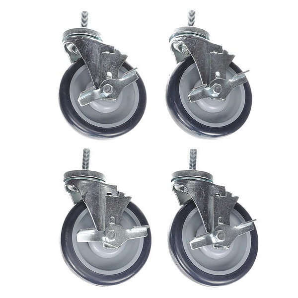 Caster Kit, Med Duty 1/2-13 x 1" Thd Ste