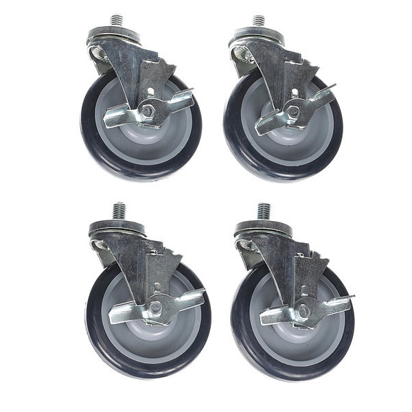 Caster Kit, Med Duty 5/8-11 x 1" Thd Ste