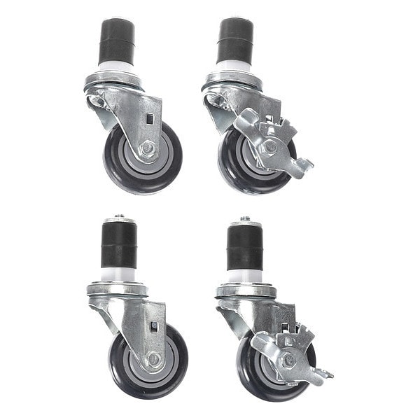 Caster Kit, Med Duty 1-1/2" Exp Stem Cas