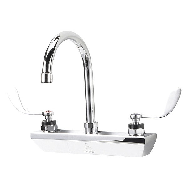 8" Mount, Commercial OC Wall Mount Faucet 8", Swivel Gnck S 6"