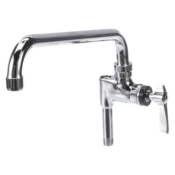 Encore Brass Chrome Plated Add-On Faucet with 12" Spout with 4" Wrist Blade Handles