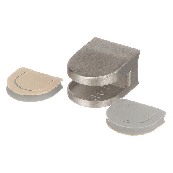 Stainless Steel Top Glass Clamp with Gaskets for 1/4" Glass