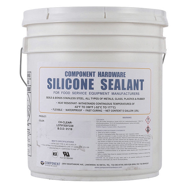 Clear Silicone Sealant Pail 5 gal.
