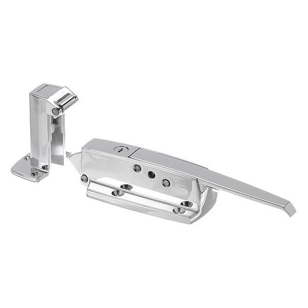 Polished CP Walk-In Door Latch Lock and