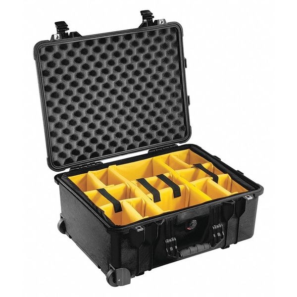 Black Padded Divider Case, 22-1/16"L x 17-15/16"W x 10-7/16"D