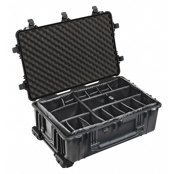 Black Padded Divider Case, 31.59"L x 20.47"W x 12.45"D