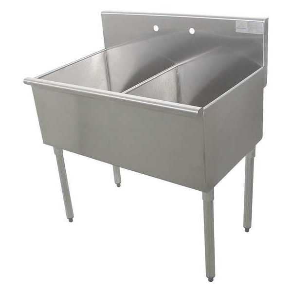 24-1/2" W x 36" L x 41" H, 16 ga. 304 Stainless Steel